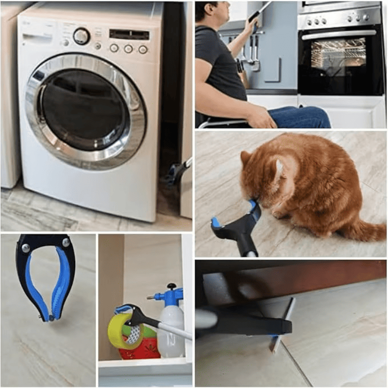 Recogedor Plegable 360° con Garra Giratoria - ¡Alcance sin esfuerzo!