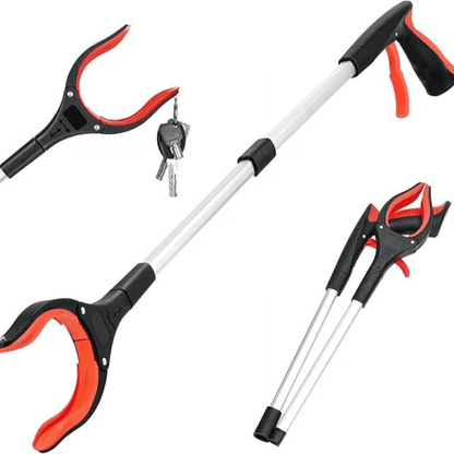 Recogedor Plegable 360° con Garra Giratoria - ¡Alcance sin esfuerzo!