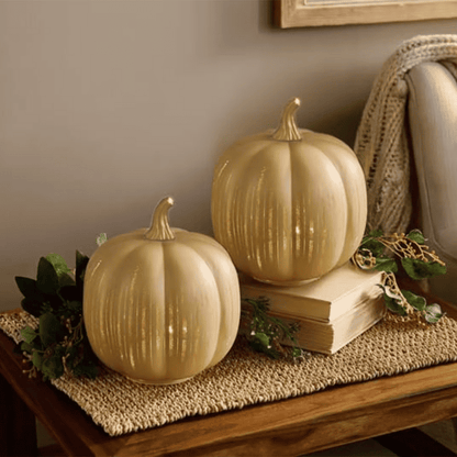 Calabazas de Cristal Iluminadas Starry Night – Encanto y Sofisticación en tu Decoración