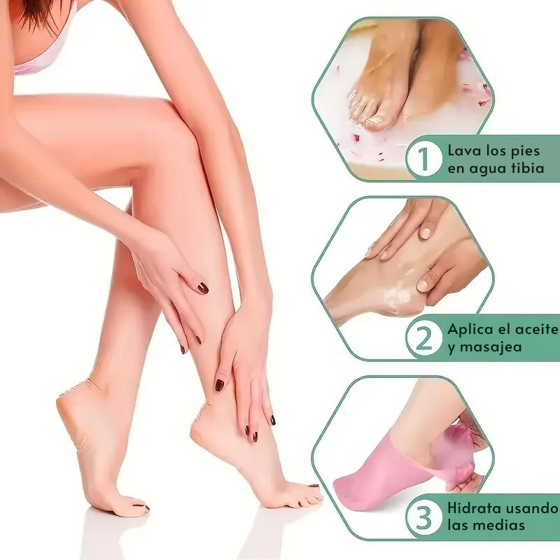 LuxeCare – Calcetines hidratantes anti-grietas para los pies