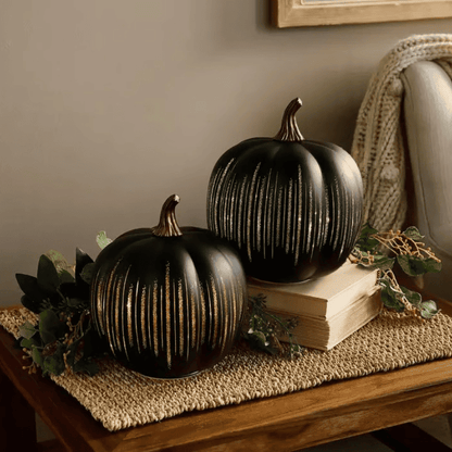 Calabazas de Cristal Iluminadas Starry Night – Encanto y Sofisticación en tu Decoración