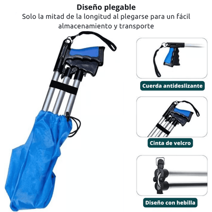 Recogedor Plegable 360° con Garra Giratoria - ¡Alcance sin esfuerzo!